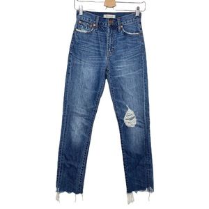 Madewell Perfect Summer Jean Destructed Edition Chewed Hem - 24
